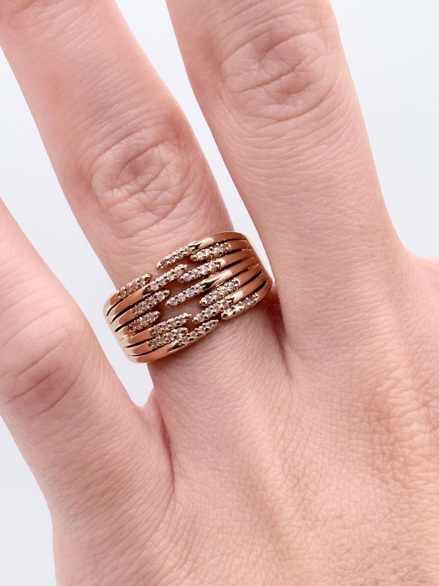 18K Gold-plated adjustable ring