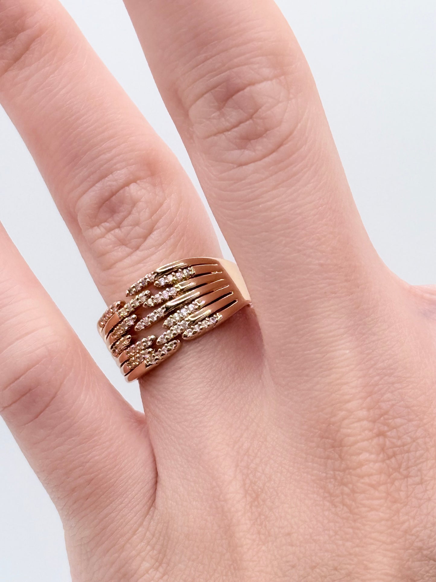 18K Gold-plated adjustable ring