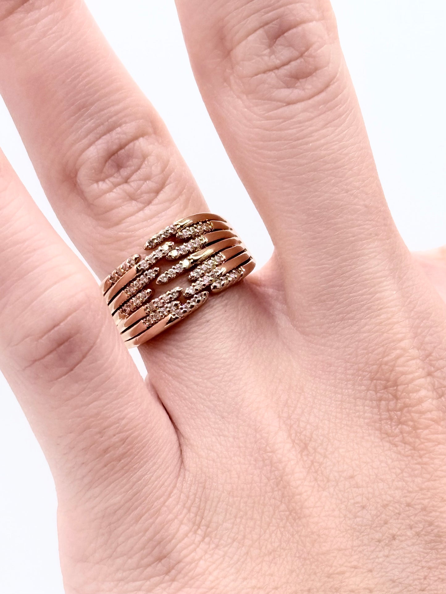 18K Gold-plated adjustable ring