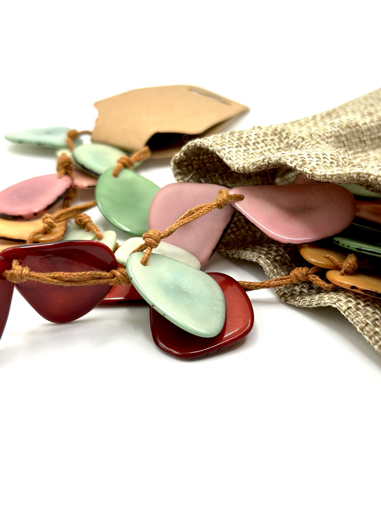 Villela Tagua Nut Necklace | Necklace for Women | Eco-Friendly Handmade Jewelry | Sustainable Necklace | Natural Vegetable Ivory Gift