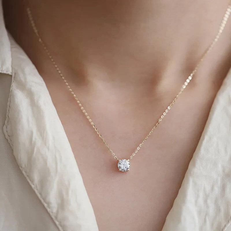 14k Gold Plated Solitaire