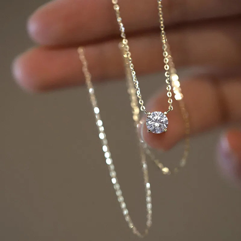 14k Gold Plated Solitaire