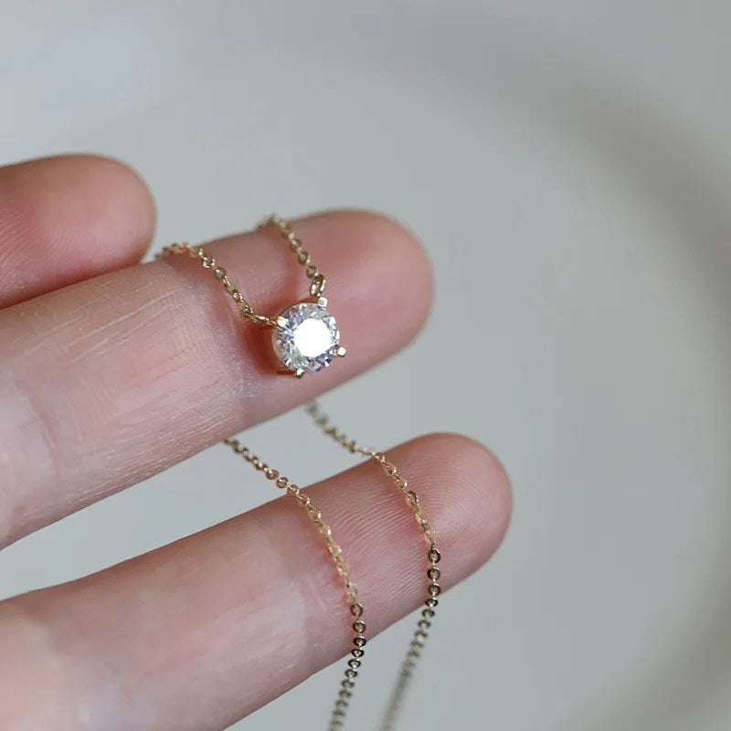 14k Gold Plated Solitaire