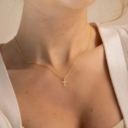 18K Gold Plated Cross Necklace