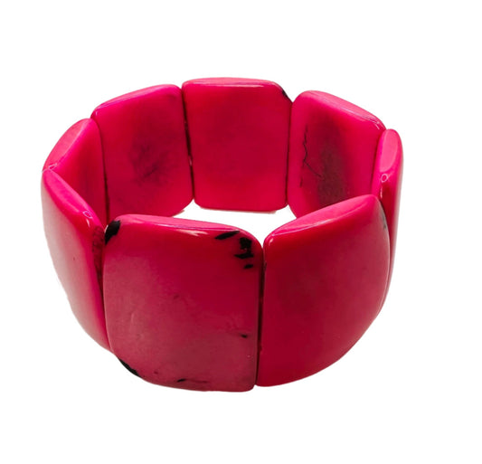 Villela Tagua Nut Bracelet | Pink bracelet for Women | Eco-Friendly Handmade Jewelry | Sustainable Bracelet | Natural Vegetable Ivory Gift