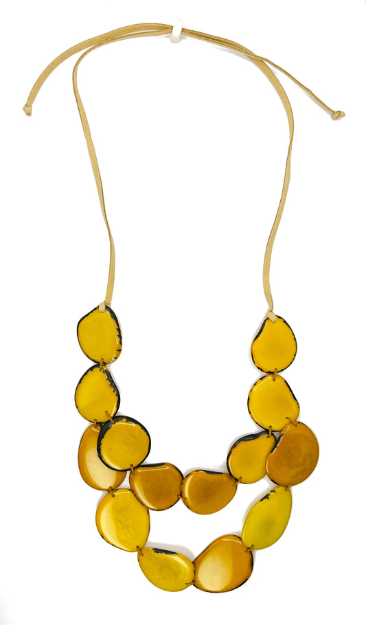 Villela Tagua Nut Necklace | Necklace for Women | Eco-Friendly Handmade Jewelry | Sustainable Necklace | Natural Vegetable Ivory Gift