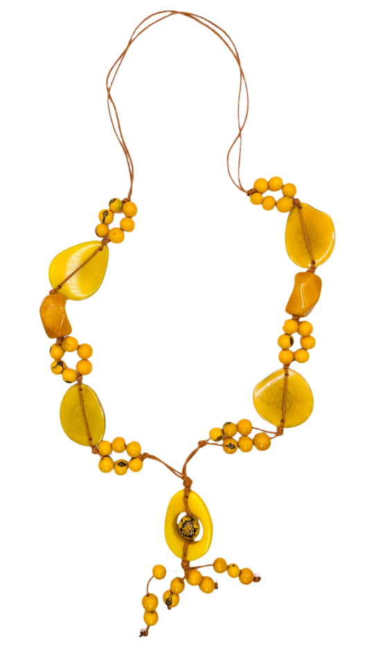Villela Tagua Nut Necklace | Necklace for Women | Eco-Friendly Handmade Jewelry | Sustainable Necklace | Natural Vegetable Ivory Gift