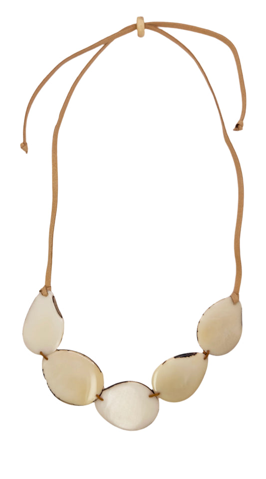 Villela Tagua Nut Necklace | Necklace for Women | Eco-Friendly Handmade Jewelry | Sustainable Necklace | Natural Vegetable Ivory Gift