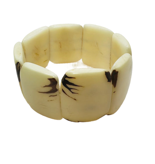 Villela Tagua Nut Bracelet | White Bracelet for Women | Eco-Friendly Handmade Jewelry | Sustainable Bracelet | Natural Vegetable Ivory Gift