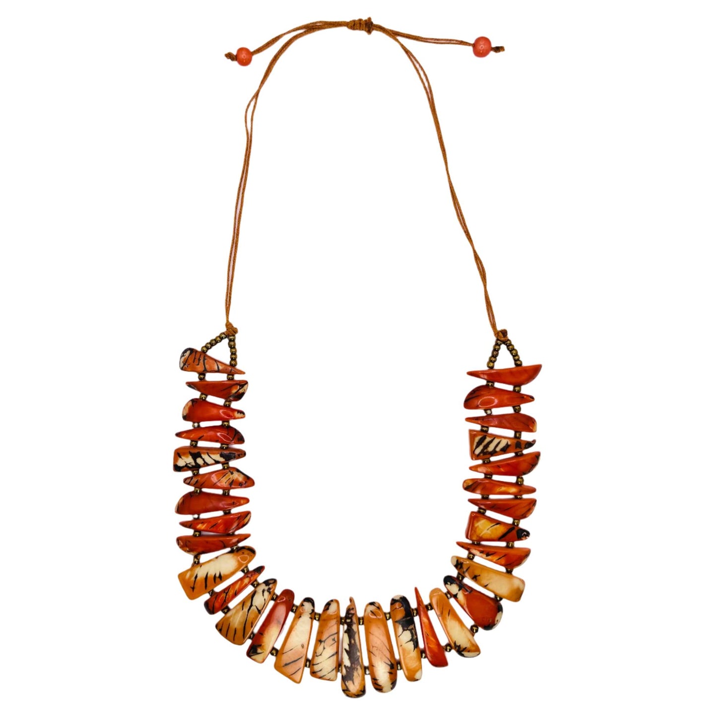 Villela Tagua Nut Necklace | Necklace for Women | Eco-Friendly Handmade Jewelry | Sustainable Necklace | Natural Vegetable Ivory Gift